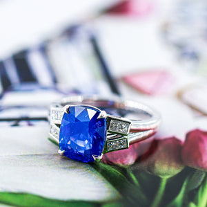 Cushion cut Sapphire diamond rings sydney australia best price