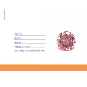 0.45ct Round shape 5P Fancy Intense Purplish Pink Certified Australian Pink Diamond, ARG10
