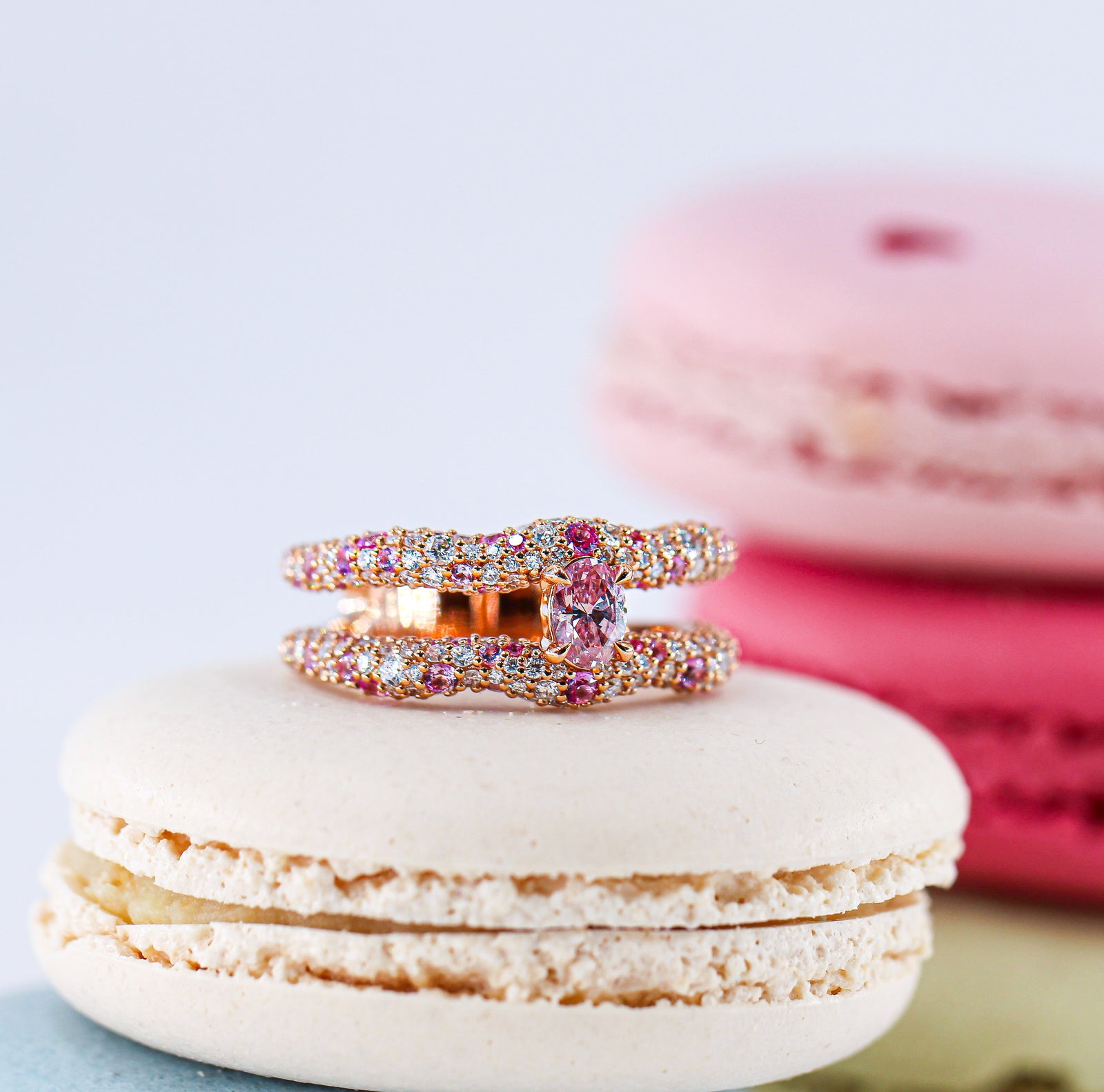 Oval cut Argyle Pink Diamond Rings Perth Special Offer