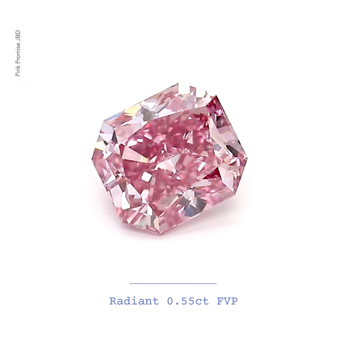 0.55ct Radiant shape 4P Fancy Vivid Pink Certified Australian Pink Diamond, ARG01