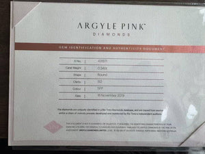 0.34ct Round shape 5PP Fancy Intense Purplish Pink Certified Australian Pink, ARG41