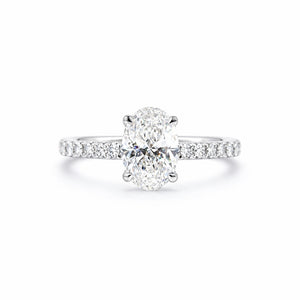 oval cut diamond shoulder engegement rings melbourne australia custom design