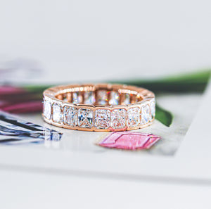 Raidant cut diamond full eternity rings sydney best value