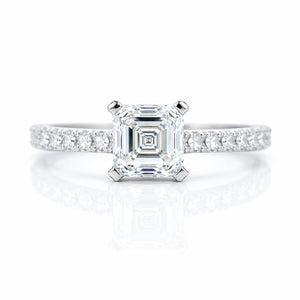 asscher cut diamond engagement rings brisbane custom jewelry