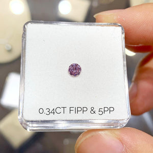 0.34ct Round shape 5PP Fancy Intense Purplish Pink Certified Australian Pink, ARG41