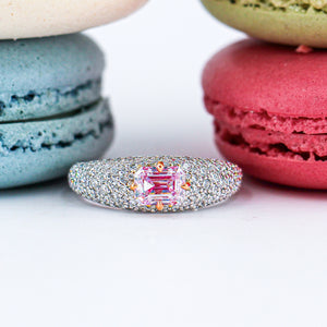 Emerald cut Argyle Pink Diamond Rings Brisbane Australia Custom design
