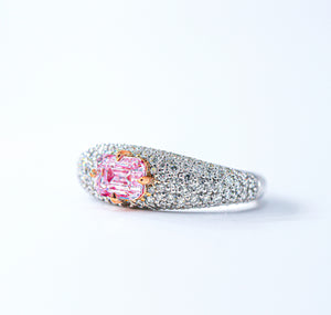 Emerald cut Argyle Pink Diamond Rings Brisbane Australia Custom design