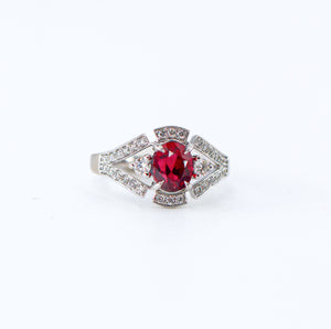Oval cut ruby side Diamond rings brisbane australia unique design