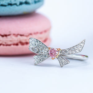 Heart shape Argyle pink diamond rings sydney unique design