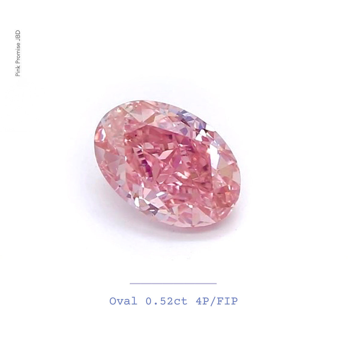 0.52ct Oval shape 4P Fancy Intense Pink Certified Australian Pink Diamond, ARG03