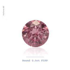0.5ct Round shape 4PP Fancy Intense Purplish Pink Certified Australian Pink Diamond, ARG05