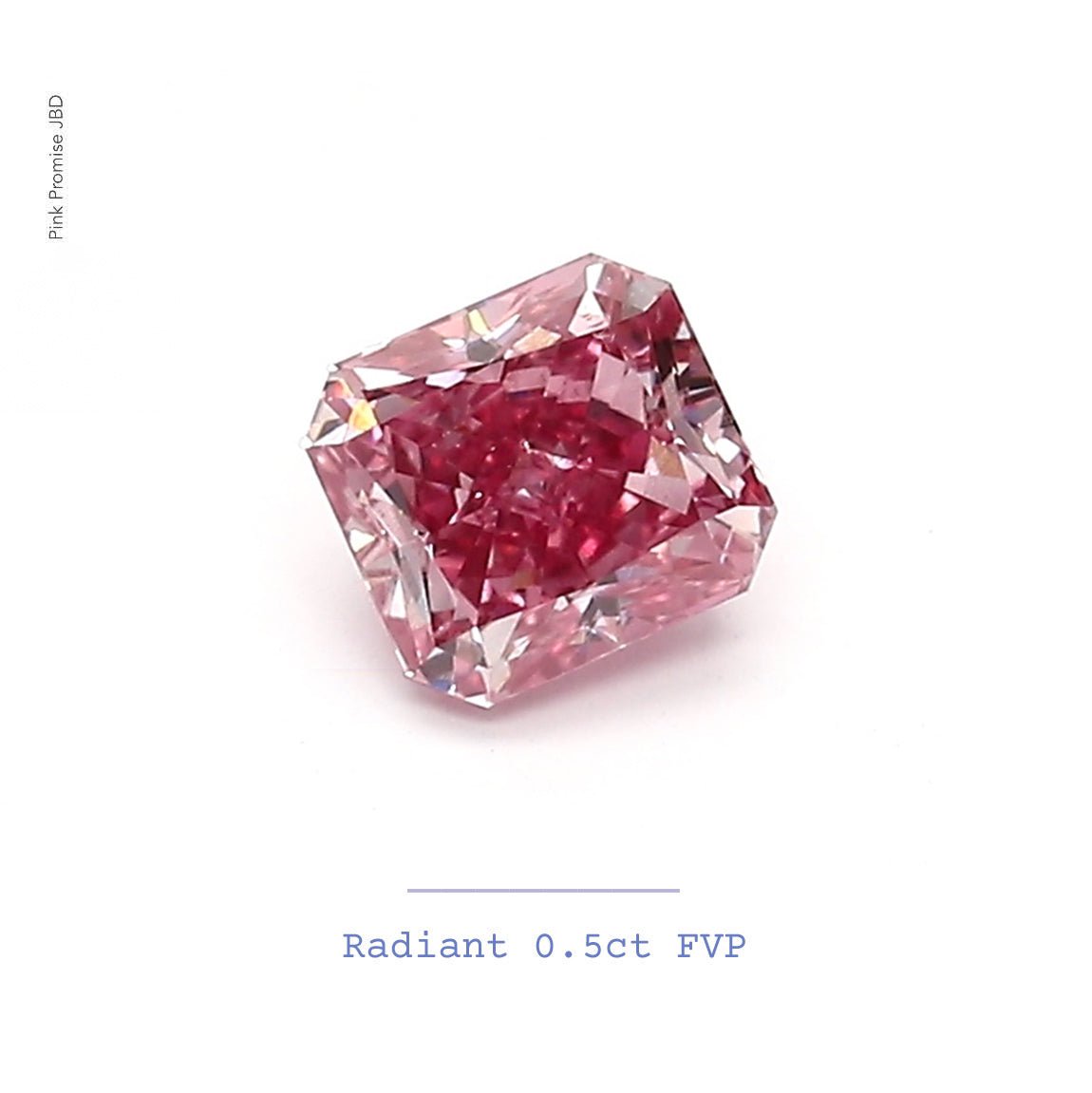 0.5ct Radiant shape 4P Fancy Vivid Pink Certified Australian Pink Diamond, ARG06