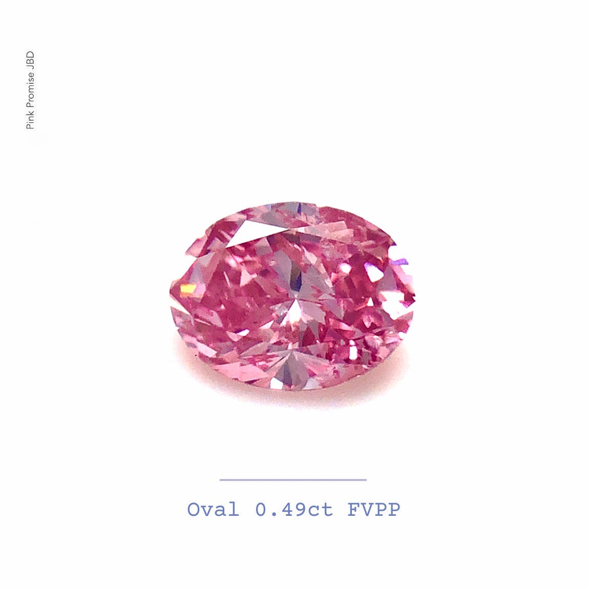 0.49ct Oval shape 3PP Fancy Vivid Purplish Pink Certified Australian Pink Diamond, ARG07