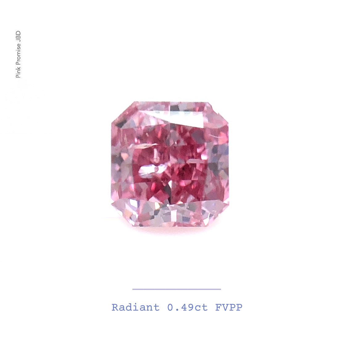 0.51ct Radiant shape 4PP Fancy Vivid Purplish Pink Certified Australian Pink Diamond, ARG08