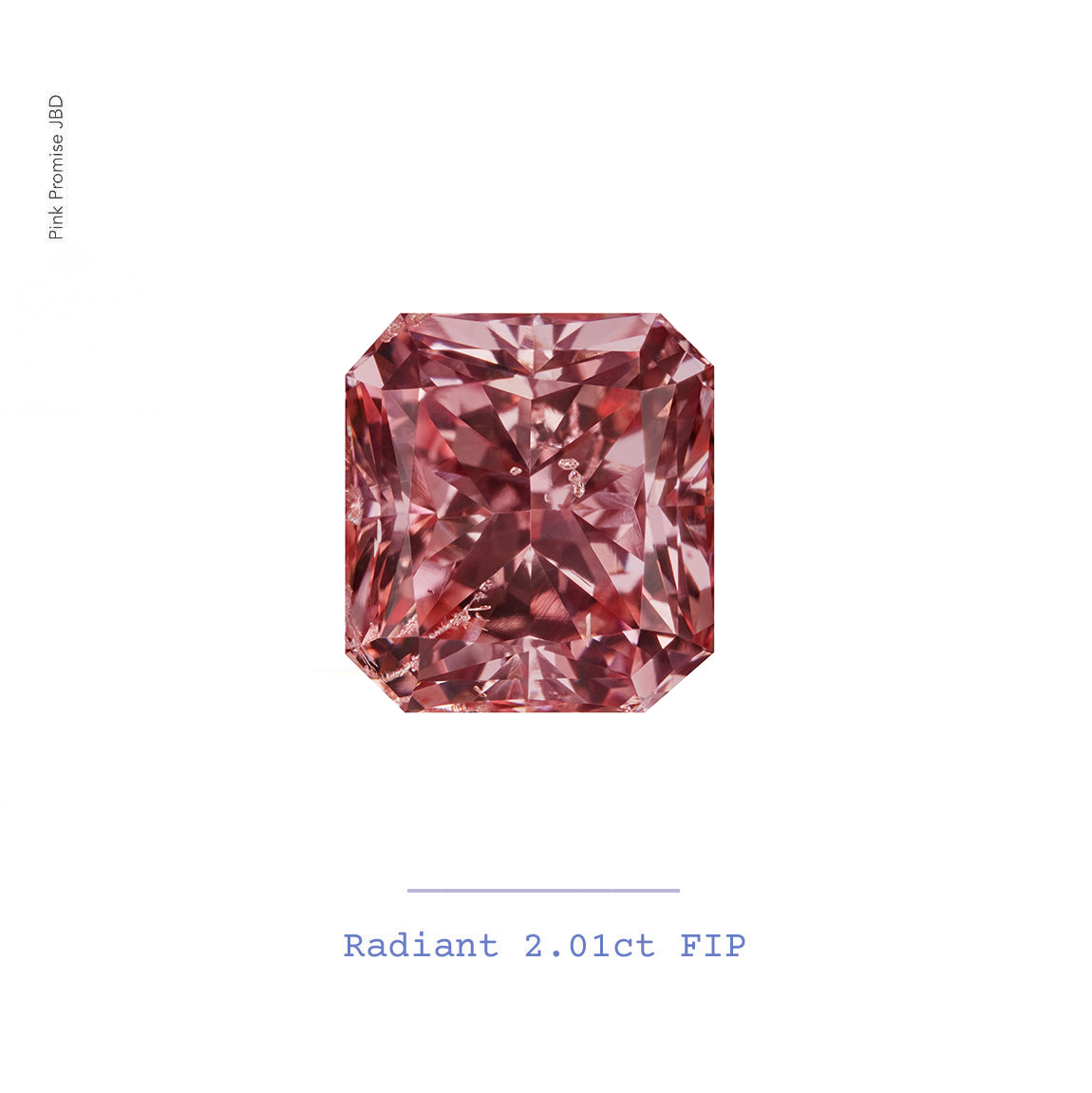 2.01ct Radiant shape 3PR Fancy Intense Pink Certified Australian Pink Diamond, ARG13