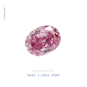 1.32ct Oval shape 4PP Fancy Vivid Purple Pink Certified Australian Pink Diamond, ARG14