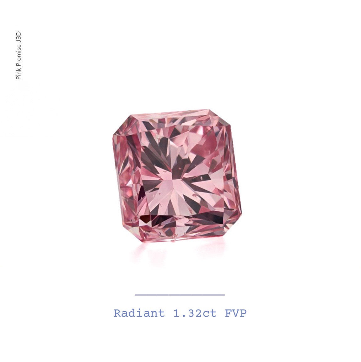 1.32ct Radiant shape 3P Fancy Vivid Pink Certified Australian Pink Diamond, ARG15