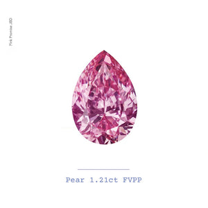 1.21ct Pear shape 4PP Fancy Vivid Purple-Pink Certified Australian Pink Diamond, ARG16