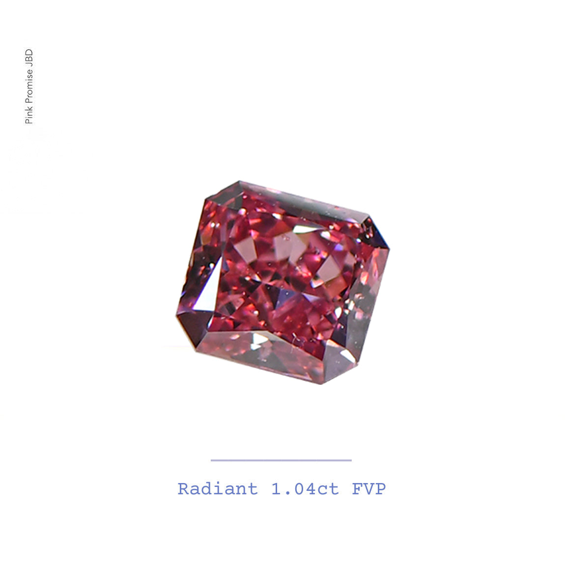 1.04ct Radiant shape 3P Fancy Vivid Pink Certified Australian Pink Diamond, ARG18