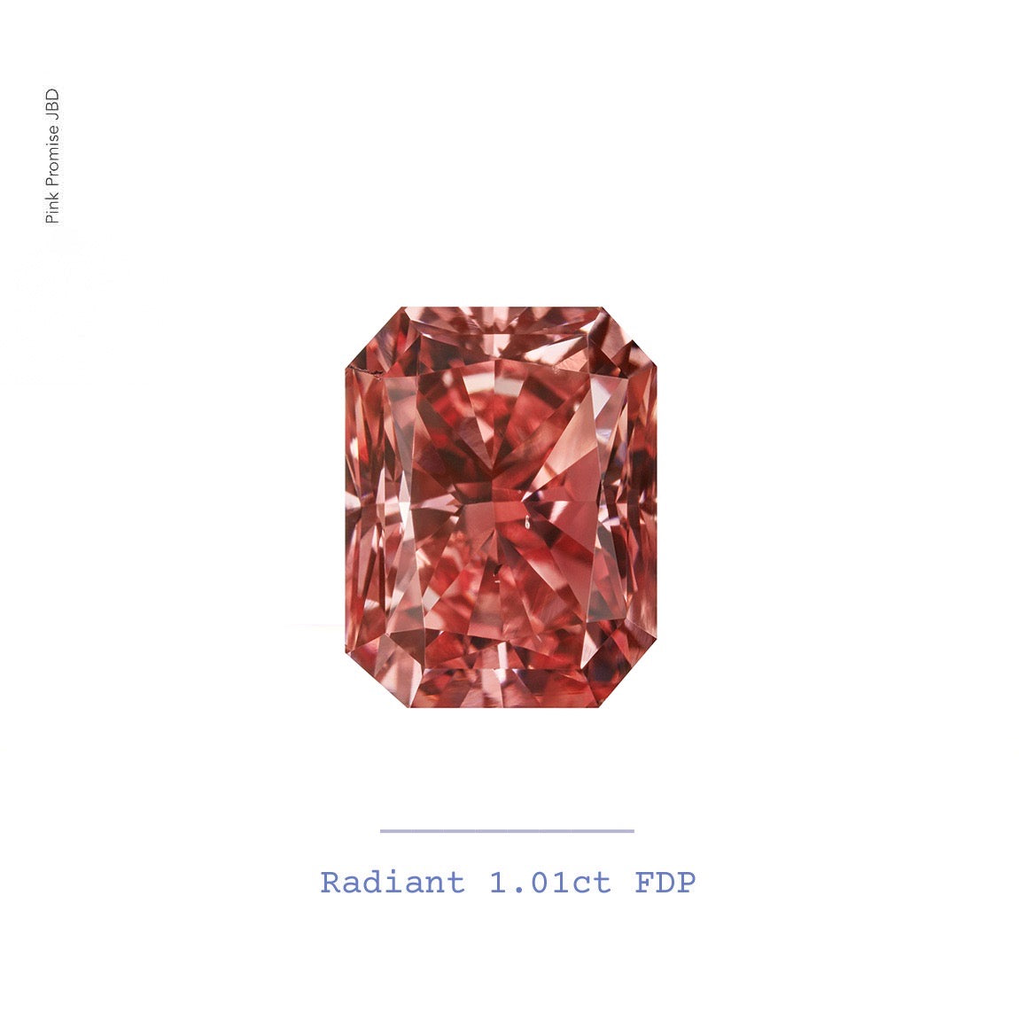 1.01ct Radiant shape 1PR Fnayc Deep Pink Certified Australian Pink Diamond. ARG19