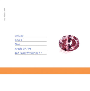 0.96ct Oval shape 3P Fancy Vivid Pink Certified Australian Pink Diamond, ARG20