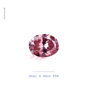0.96ct Oval shape 3P Fancy Vivid Pink Certified Australian Pink Diamond, ARG20