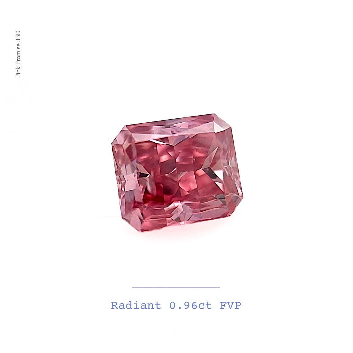 0.96ct Radiant shape 1P FancyVivid Pink Certified Australian Pink Diamond,ARG21