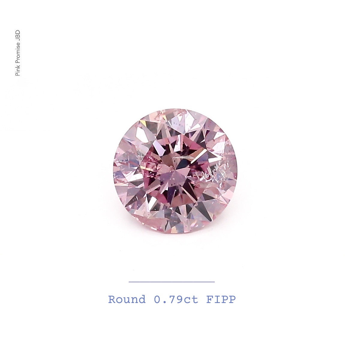 0.79ct Round shape 5P Fancy Intense Purplish Pink Certified Australian Pink Diamond, ARG23