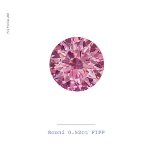0.52ct Round shape 4PP Fancy Intense Purplish Pink Certified Australian Pink Diamond, ARG28