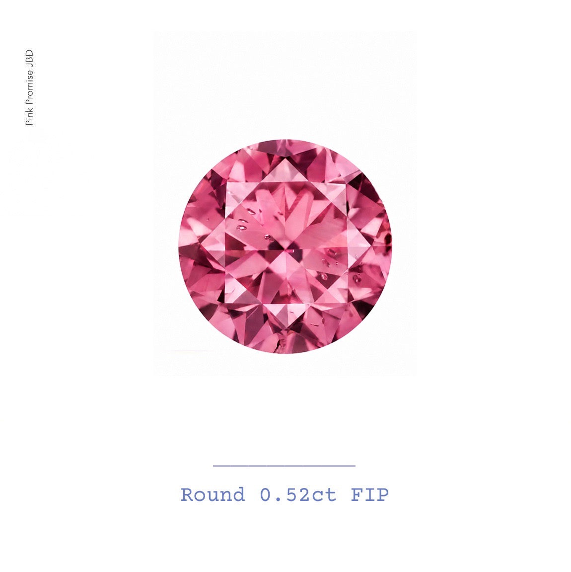 0.52ct Round shape 3P Fancy Intense Pink Certified Australian Pink Diamond, ARG29