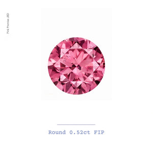 0.52ct Round shape 3P Fancy Intense Pink Certified Australian Pink Diamond, ARG29