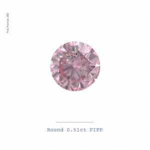 0.51ct Round shape 5PP Fancy Intense Purplish Pink Certified Austrlian Pink Diamond, ARG30