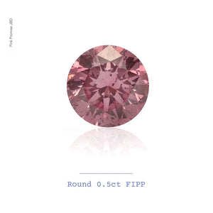0.5ct Round shape 4PP Fancy Intense Purplish Pink Certified Australian Pink Diamond, ARG31