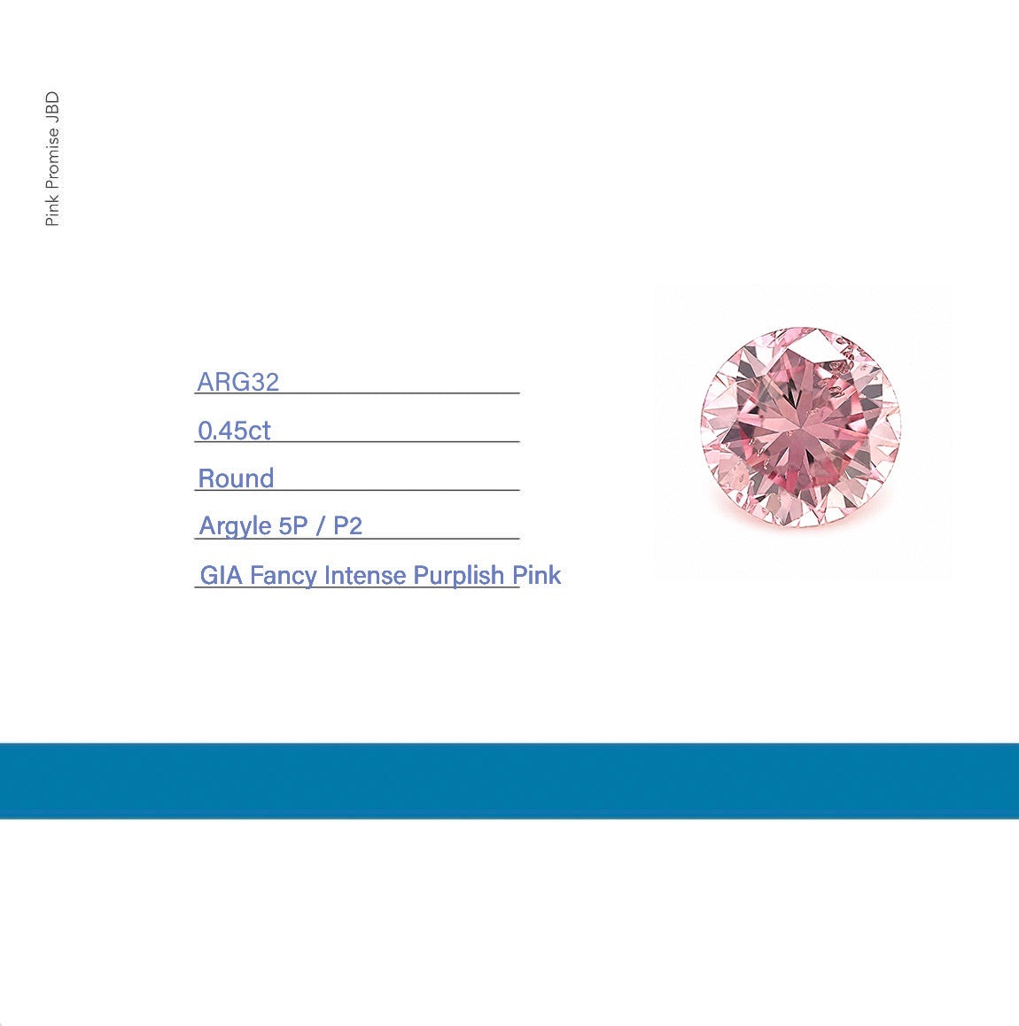 0.45ct Round shape 4PP Fancy Intense Purplish Pink Certified Australian Pink Diamond, ARG32