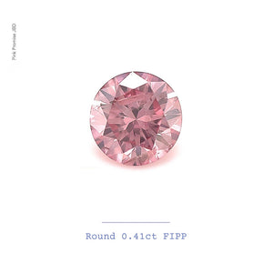0.41ct Round shape 4P Fancy Intense Purplish Pink Certified Australian Pink Diamond, ARG33