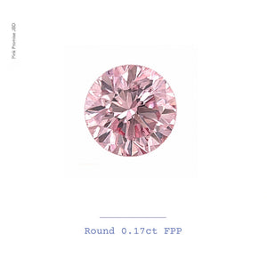 0.17ct Round shape 6P Fancy Purplish Pink Certified Australian Diamond, ARG34