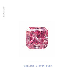0.4ct Radiant Cut 5P Fancy Deep Purplish Pink Certified Australian Pink Diamond, ARG42