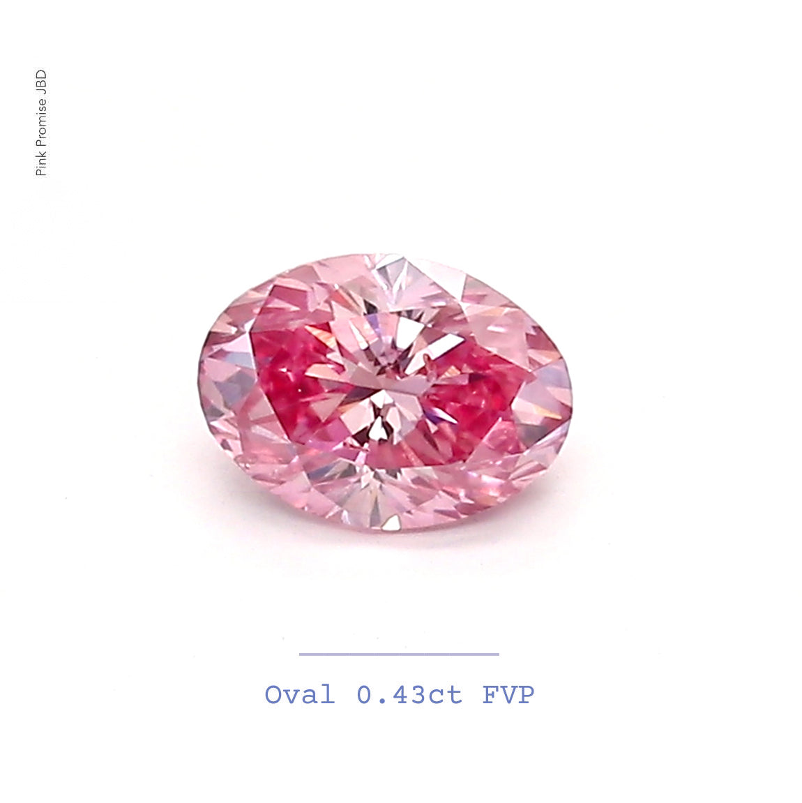 0.43ct Oval shape 3PP Fancy Vivid Pink Certified Australian Pink Diamond, ARG11