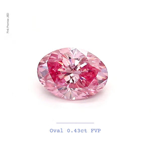 0.43ct Oval shape 3PP Fancy Vivid Pink Certified Australian Pink Diamond, ARG11