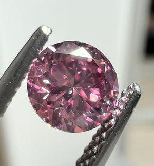 0.52ct Round shape 3P Fancy Intense Pink Certified Australian Pink Diamond, ARG29