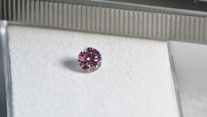 0.52ct Round shape 4PP Fancy Intense Purplish Pink Certified Australian Pink Diamond, ARG28
