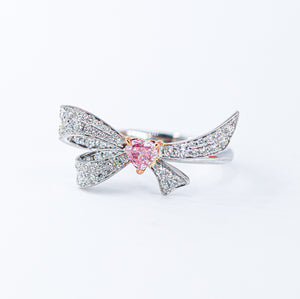 Heart shape Argyle pink diamond rings sydney unique design