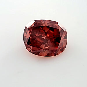 0.63ct Cushion shape Fancy Orange Red Color Diamond, ARG25