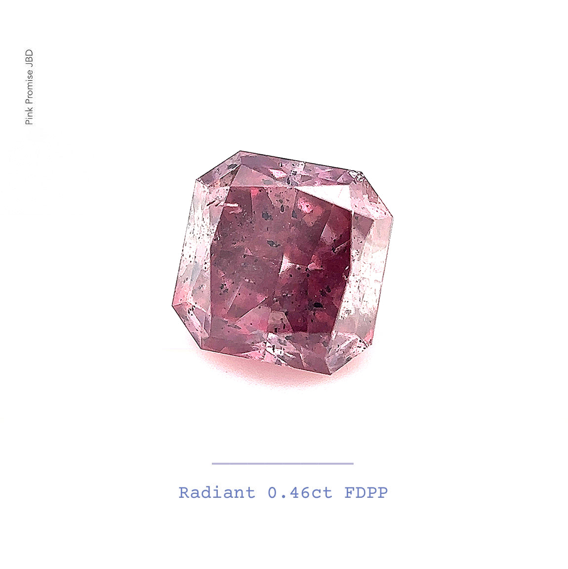 0.46ct Radiant shape 3P Fancy Deep Purple-Pink Certified Australian Pink Diamond, ARG09