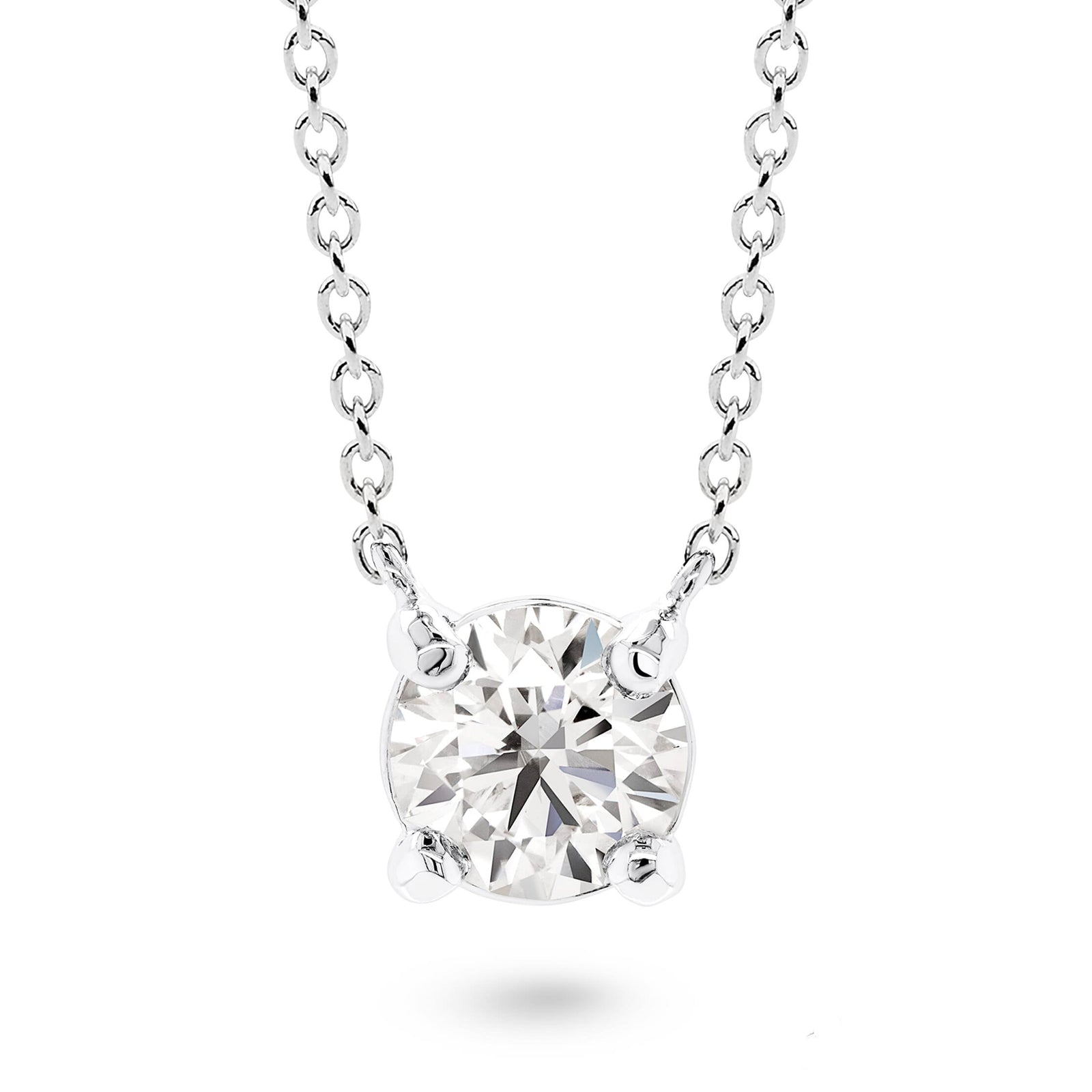 Australian White Diamond Solitaire Pendant - EDJP065/002