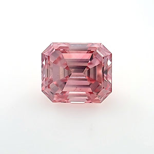 0.9ct Emerald shape 4BP Fancy Intense Pink Certified Australian Pink Diamond, ARG22