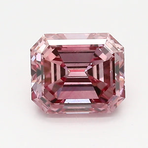 0.9ct Emerald shape 4BP Fancy Intense Pink Certified Australian Pink Diamond, ARG22