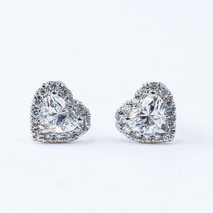 heart shape diamond earrings brisbane unique design