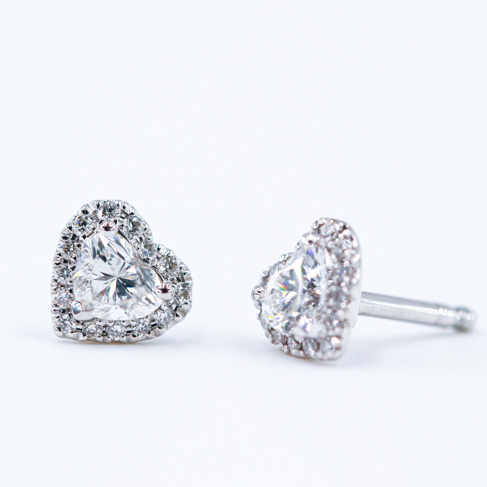 heart shape diamond earrings brisbane unique design