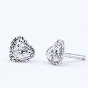 heart shape diamond earrings brisbane unique design